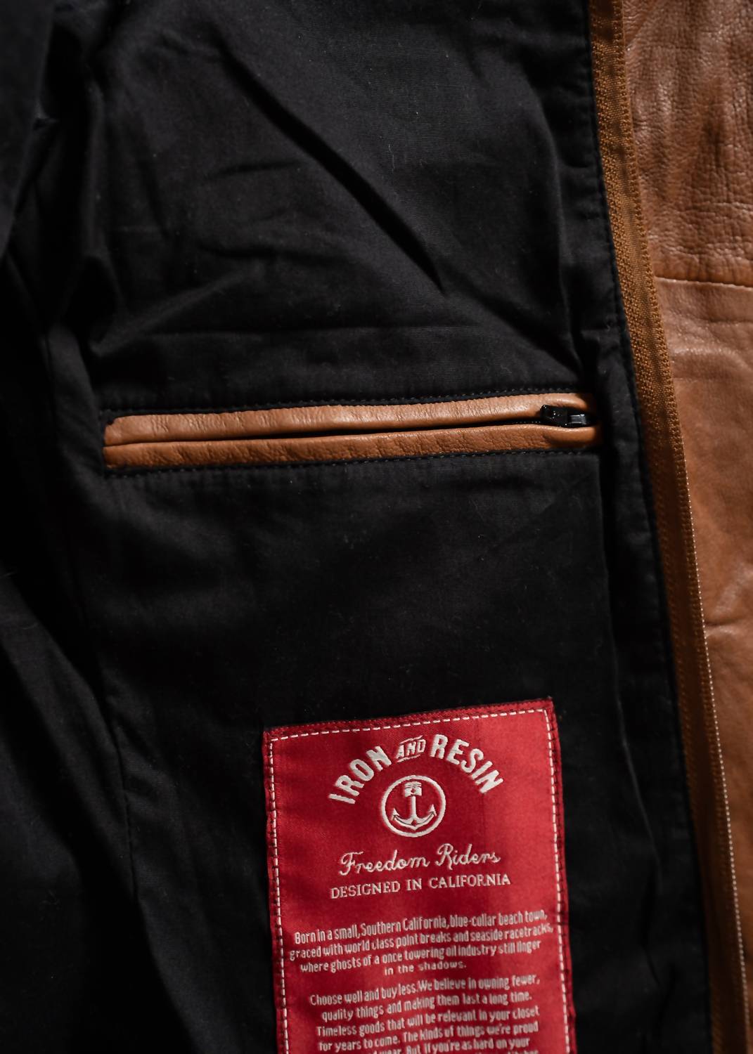 Iron & Resin Topanga Leather Jacket in cognac - women's jacket - view 10