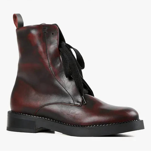 All Black - Women Pelle Brunito Combat Boot