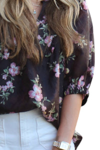 Joy Joy - Harriet Floral Print Puff Sleeve Top