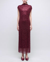 SIMKHAI Zaria Midi Dress in cranberry - women's dress