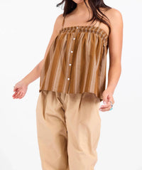 Sadie & Sage - Terra Rose Button-front Cami Top
