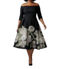 Frascara - Hydrangea Off Shoulder A-Line Gown