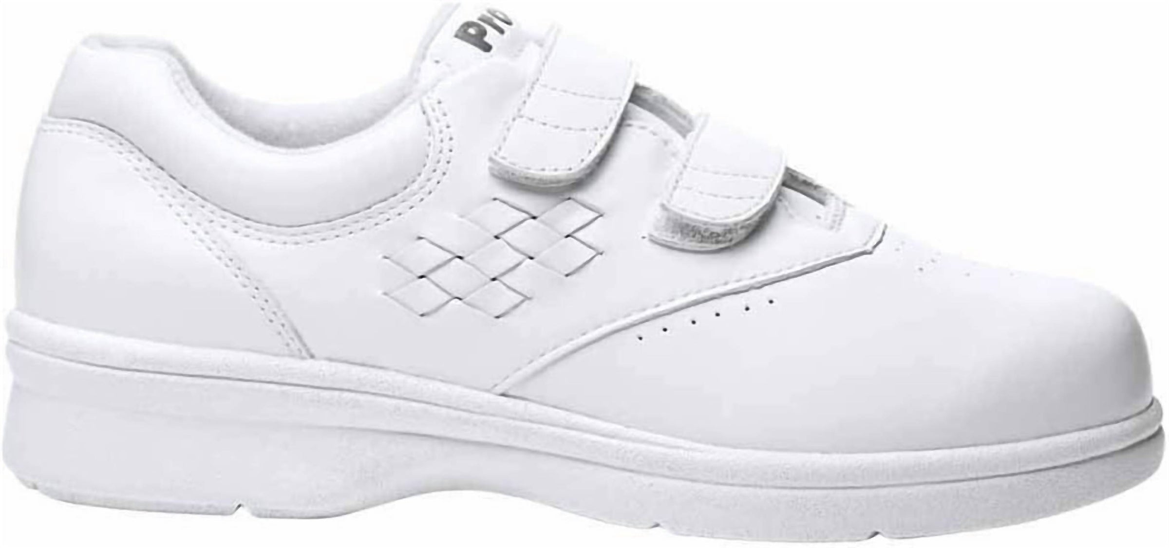 PROPET Women's Vista Walker Strap Shoe in white - women's shoe - detail view