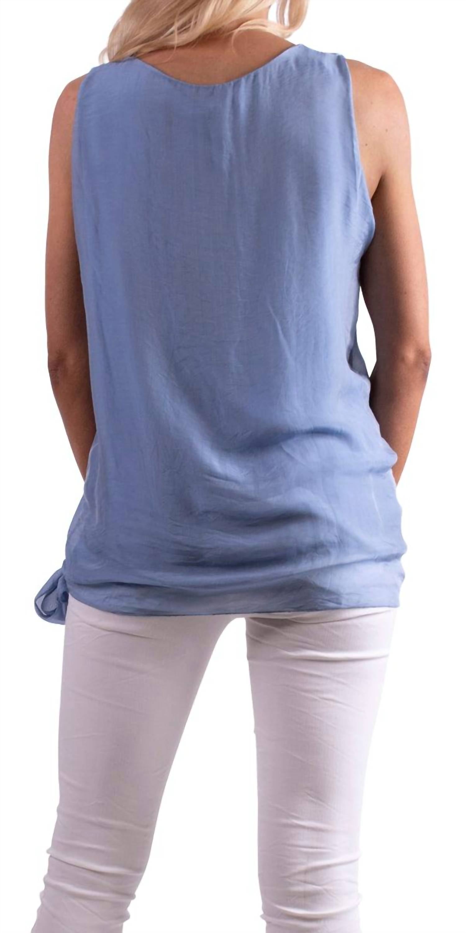 Gigi Moda - Paola Scoop Neck Silk Tank Top