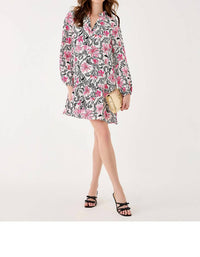 Lilly Pulitzer Evaline Silk Dress in coconut sunshine seekers - women's dress - alternate view