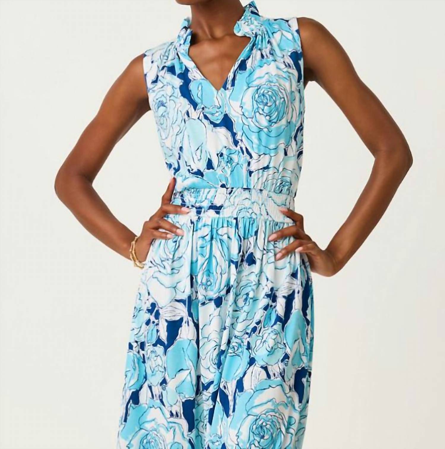 Lilly Pulitzer AMIRIA MAXI DRESS in capri blue rosanna - women's dress - view 5