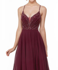 Alyce Paris - A-line Plunging Neckline Gown