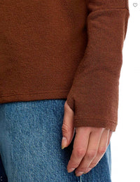 SIX/FIFTY Anywhere Long Sleeve Top in chestnut - women's long sleeve top - view 4