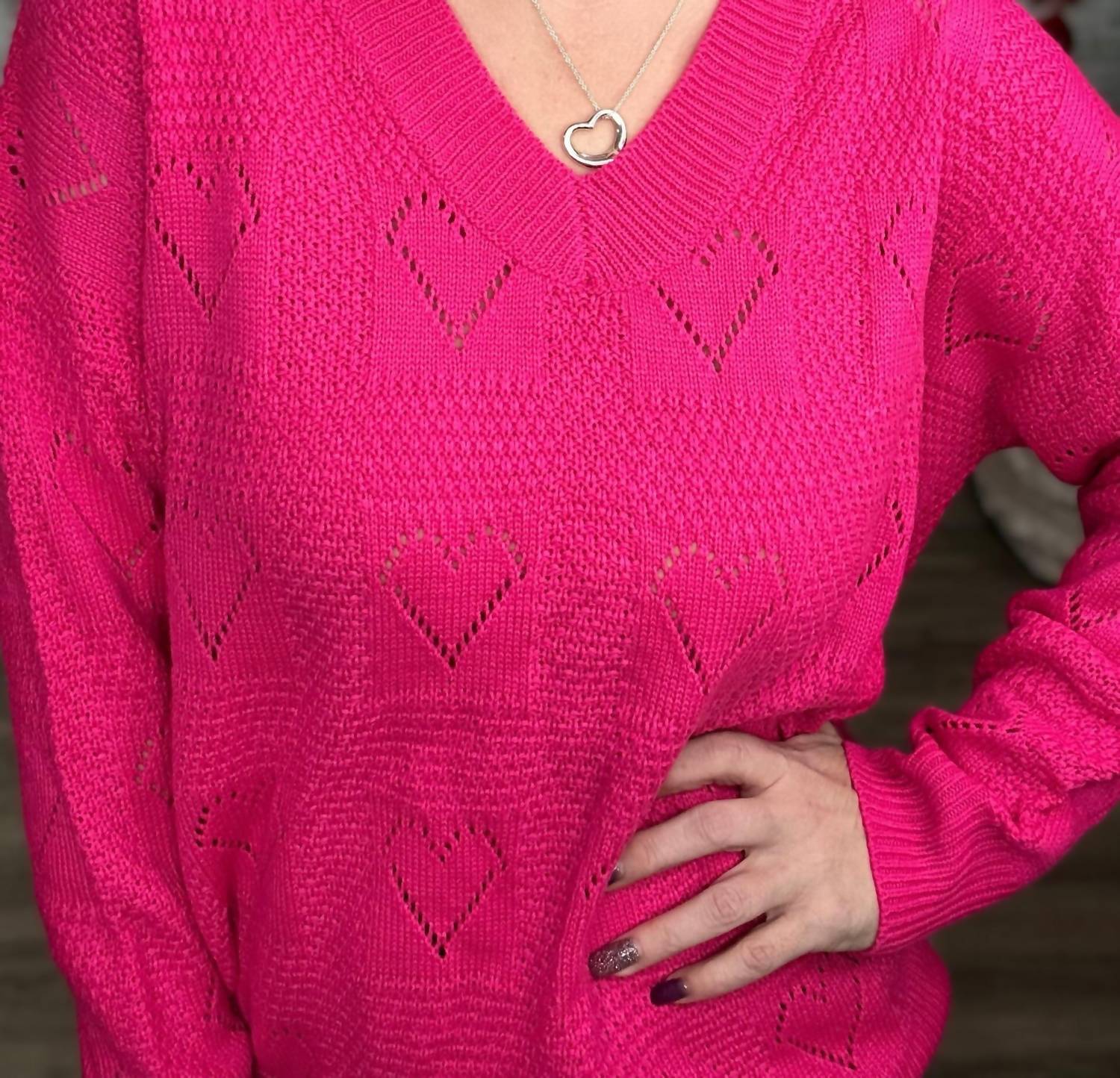 Jess Lea - Be Mine Cut Out Heart Sweater