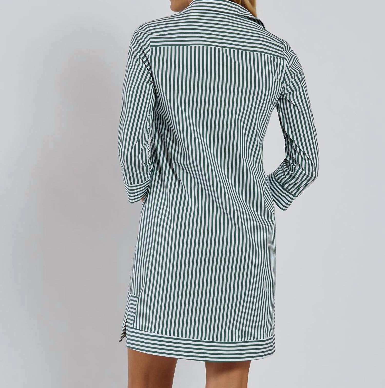 Jude Connally - Finley Cotton Shirting Striped Dress