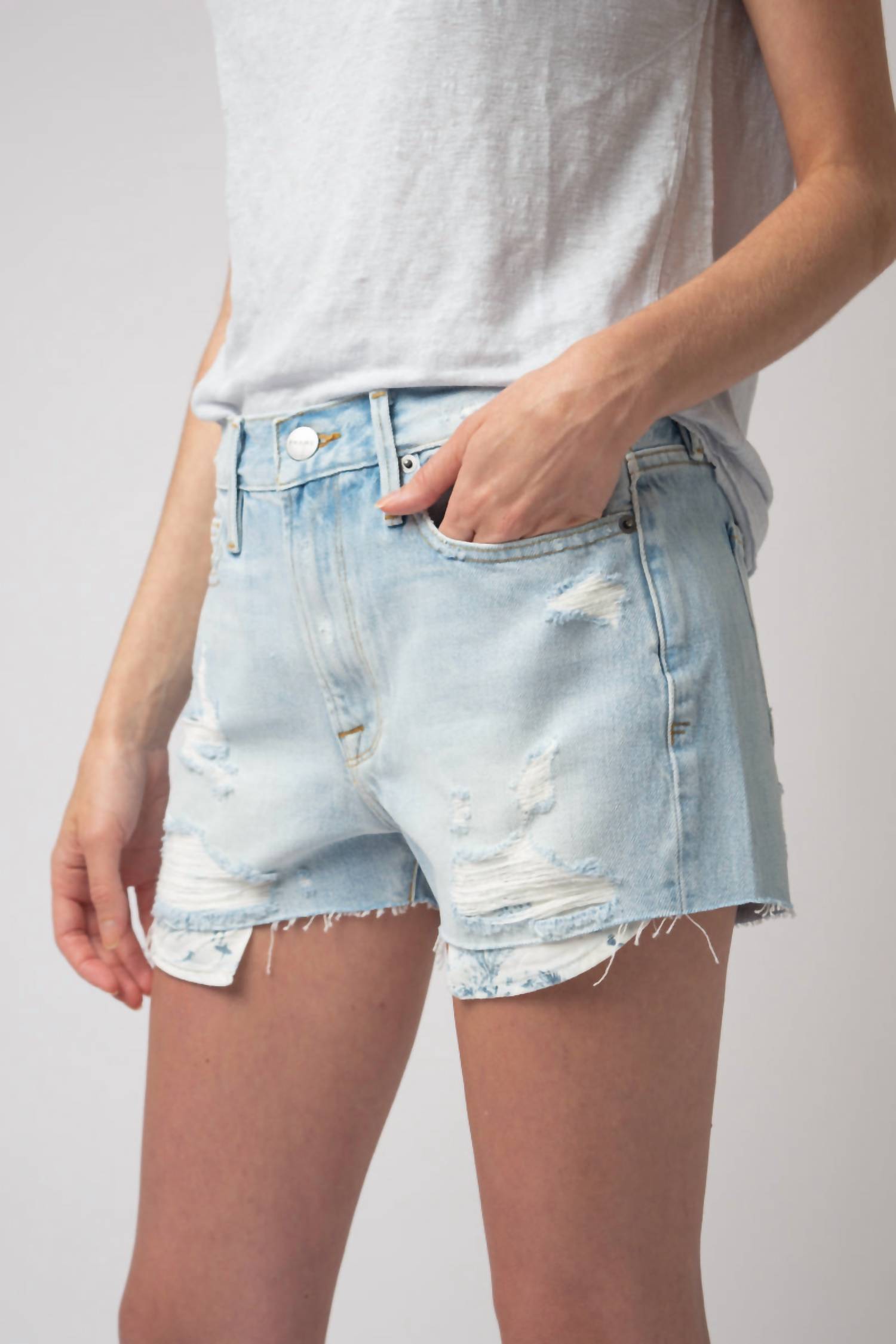 Frame - Le Beau High Rise Jean Short