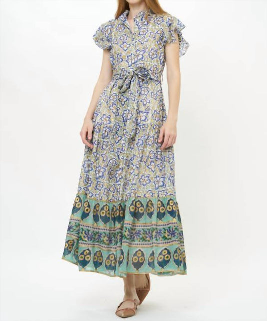 Oliphant - Ruffle Collar Button Maxi Dress