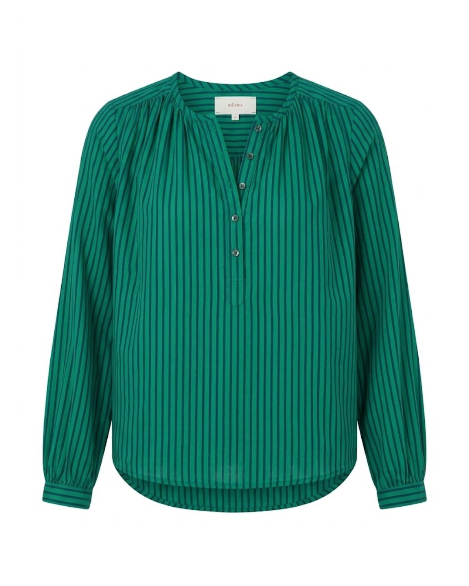 XIRENA Women's Hennessy Top in pine blue - women's long sleeve top