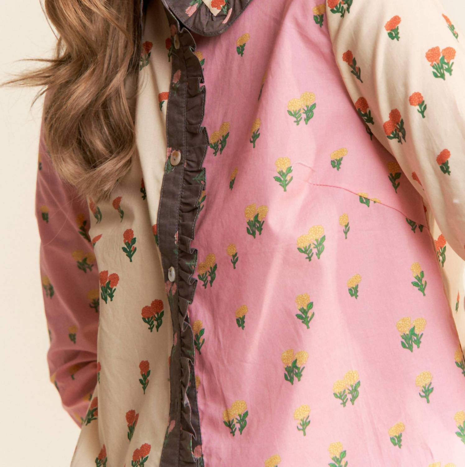 J.Nna - Annie Printed Button-Up Top