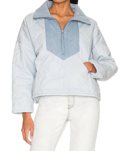 Something Navy - Quilted Quarter Zip Jacket