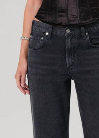 Citizens of Humanity Lindz Easy Straight Tuxedo Stripe Jean in kuro - women's jeans - view 5