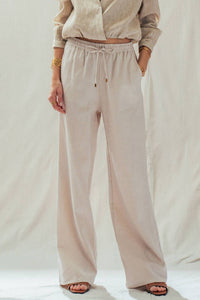 Urban Daizy - Drawstring Waist Wide Leg Pant