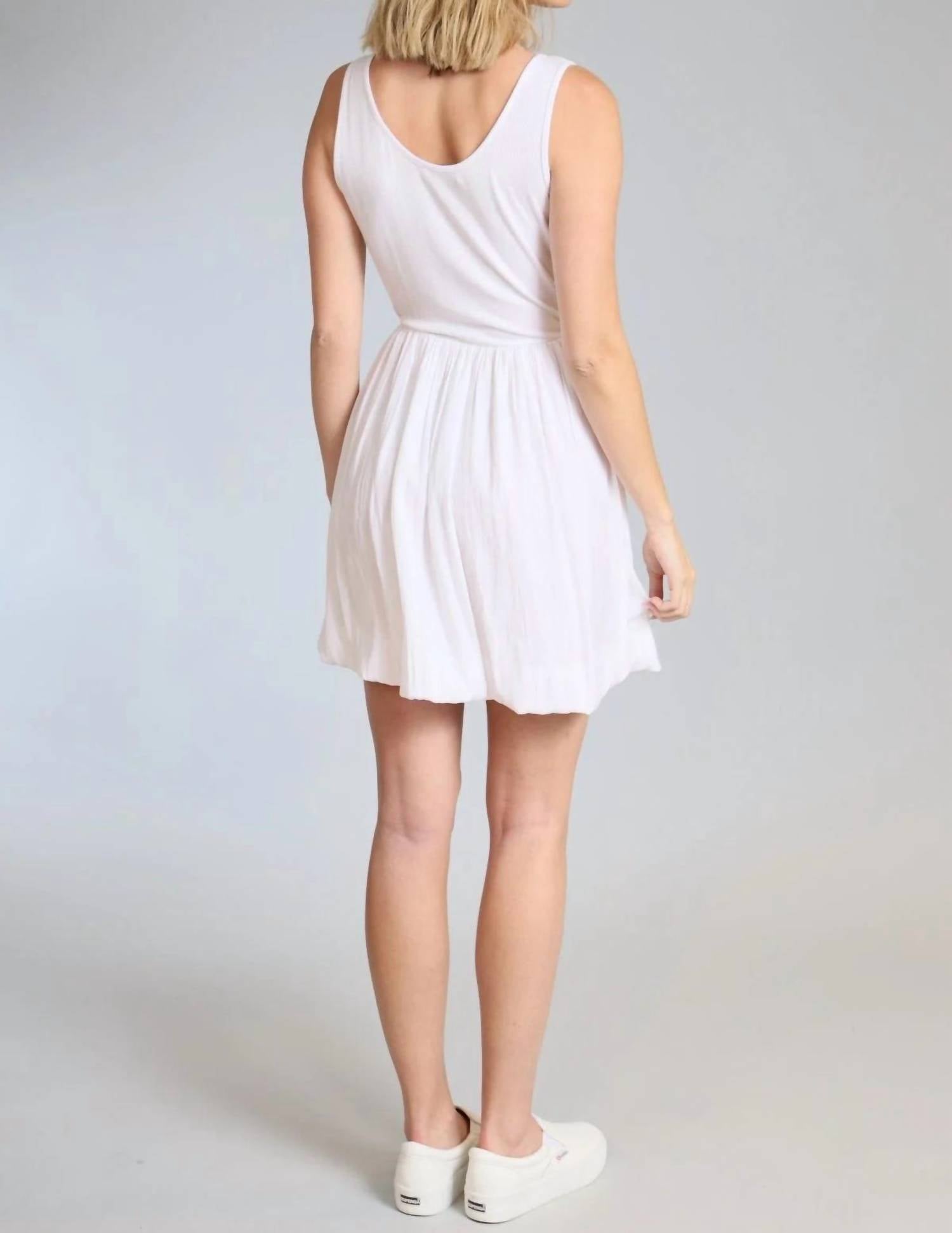 Lola & Sophie - Mixed Media Balloon Tank Dress