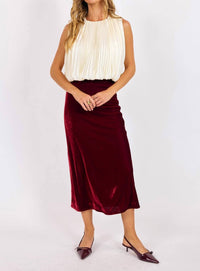 Sage The Label - Amour Pleated Bubble Hem Top