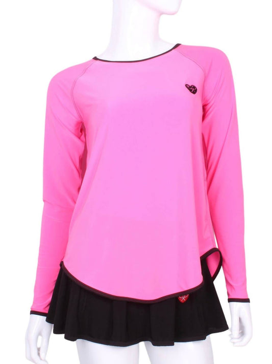 Love Love Tennis - Women's Tie Back Long Sleeve Tee
