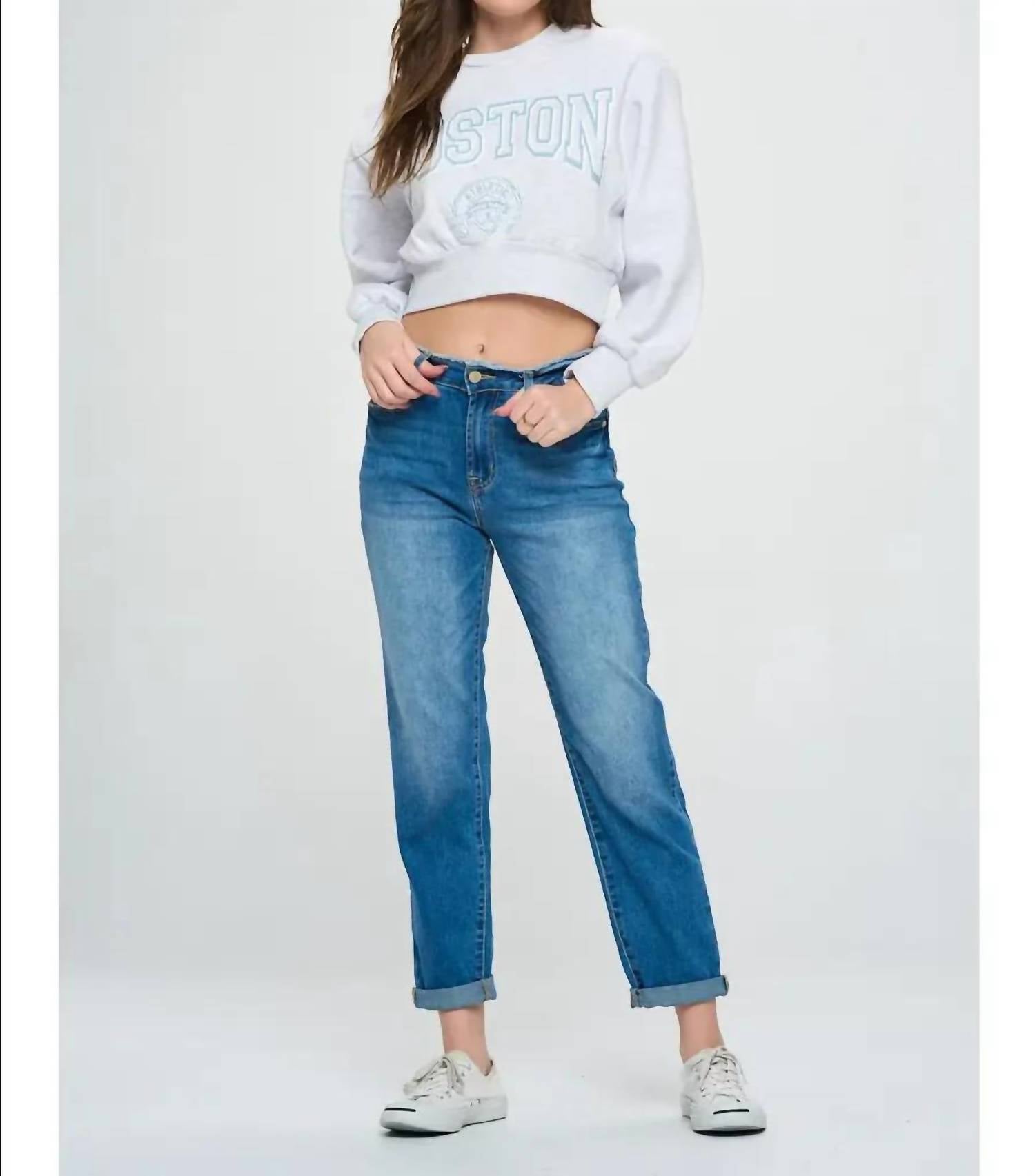I&M Jeans - High Rise Roll Up Boyfriend Jeans