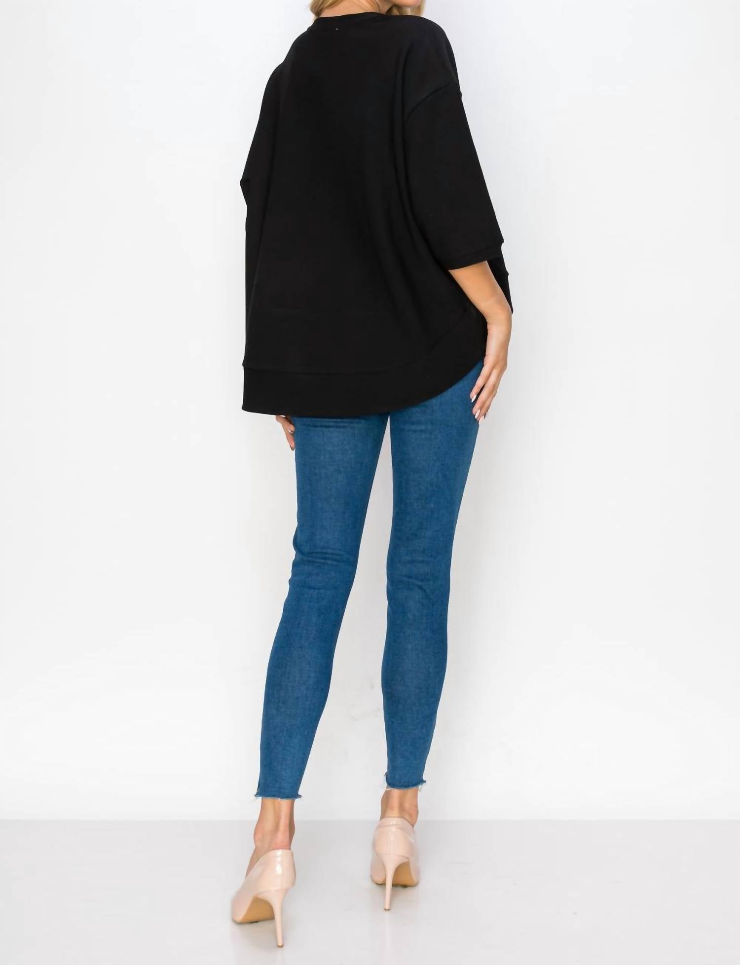 Joh - Karen Knit Crepe Top With Front Pocket