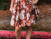Baevely By Wellmade - All The Fall Florals Babydoll Dress