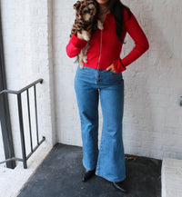 Act Pretty - Faux Fur Collar Sweater