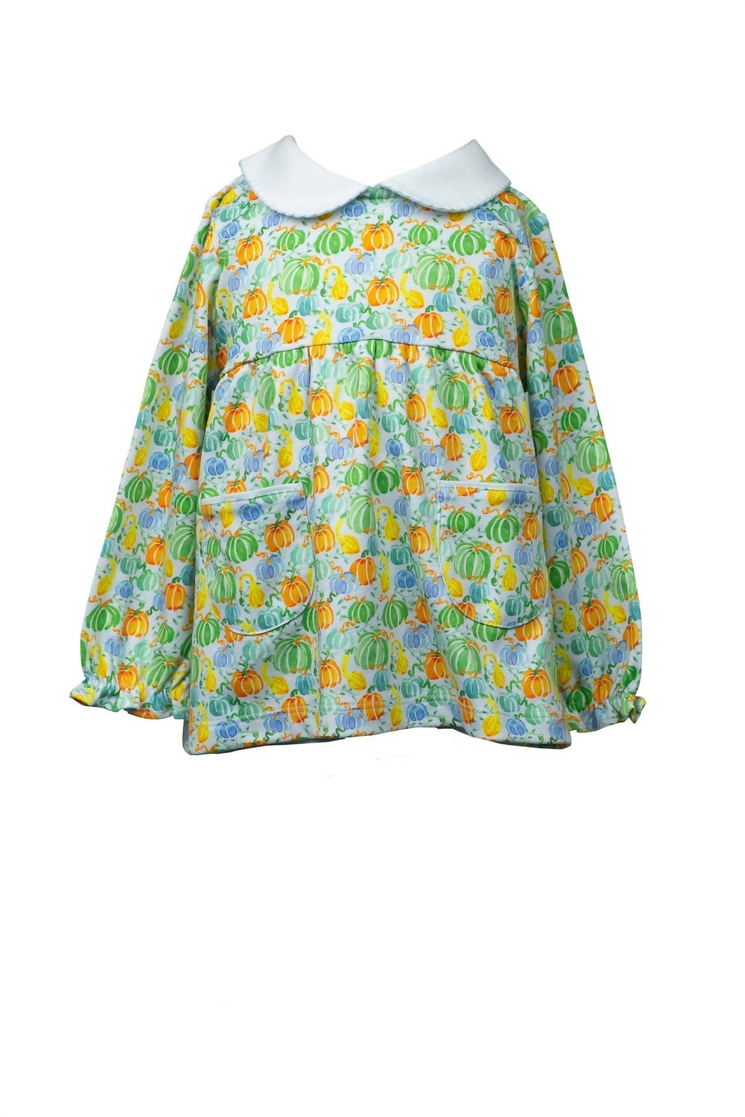The Proper Peony - Girl's Pumpkin Mix Long Sleeve Tunic Top