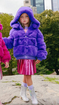 Lola + The Boys - Girl's Magic Faux Coat