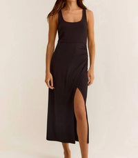 Z Supply Melbourne Midi Dress in black - women's dress - alternate view