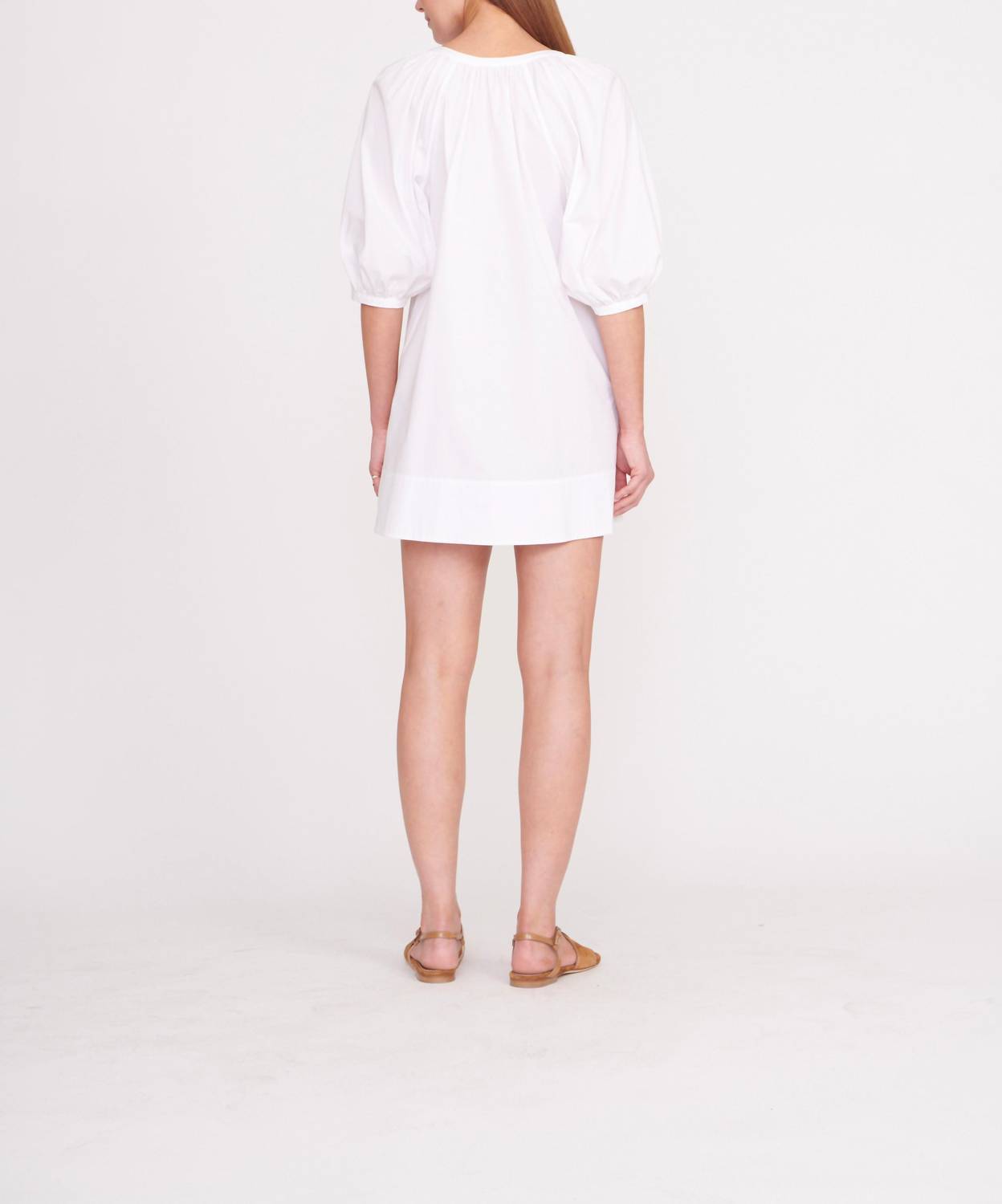 STAUD Mini Vincent Dress in white - women's dress - alternate view