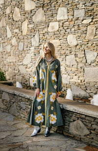 Tela Luxury Mercantile - Olive Oil Maxi Dress