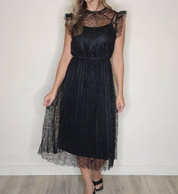 WISHLIST The Addison Midi Dress in black - women's dress - alternate view