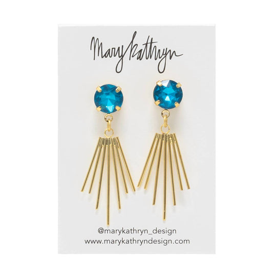 Mary Kathryn Designs - Blue Cleopatra Earrings