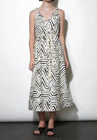 Greylin - Evelyn Side Cut Out Knotted Strap Midi Dress