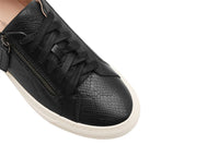 FRANKIE4 Women's Billie Zip Sneaker in black reptile - women's sneaker - view 4