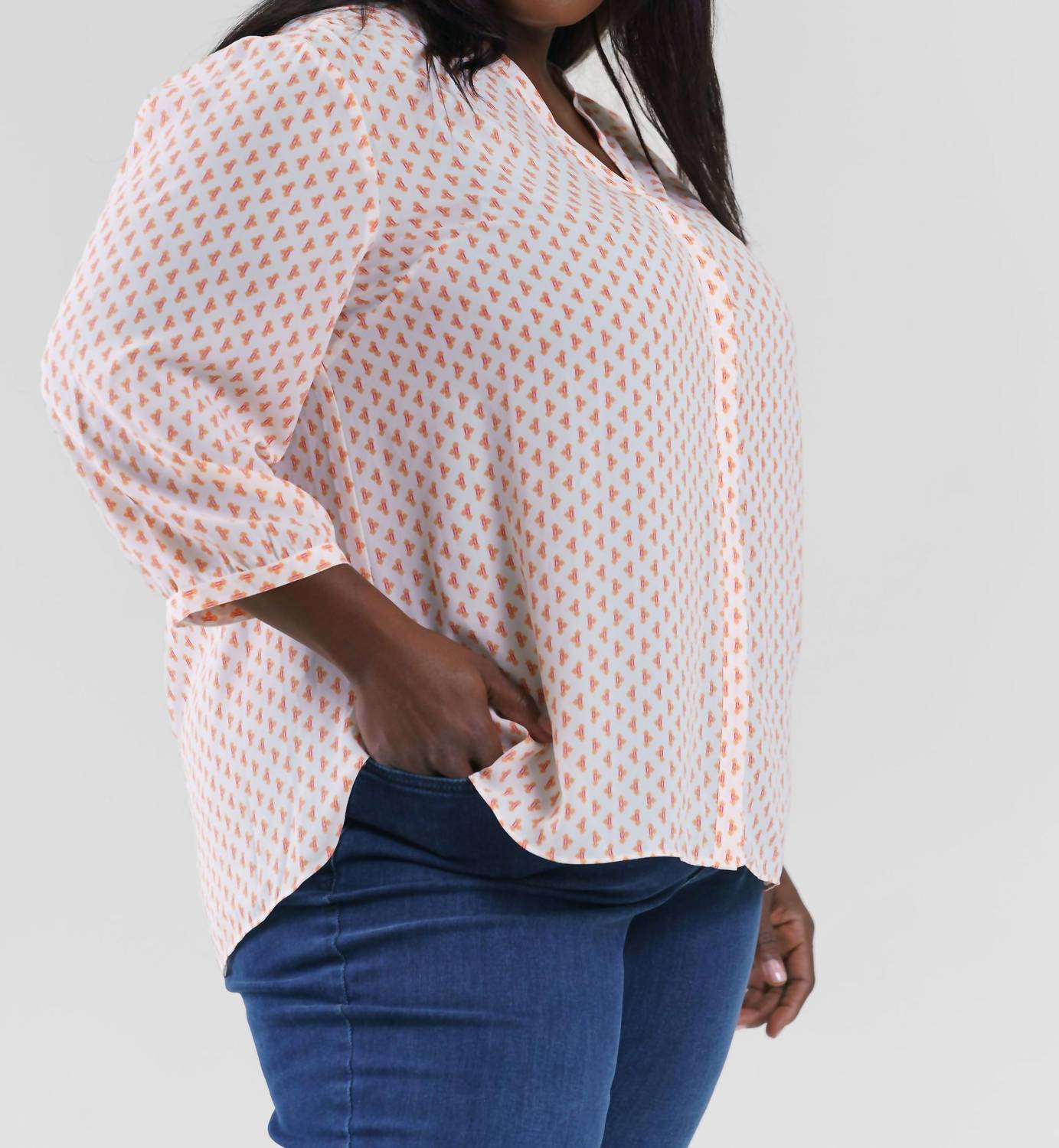 Nydj - Pintuck Button Down Blouse - Plus