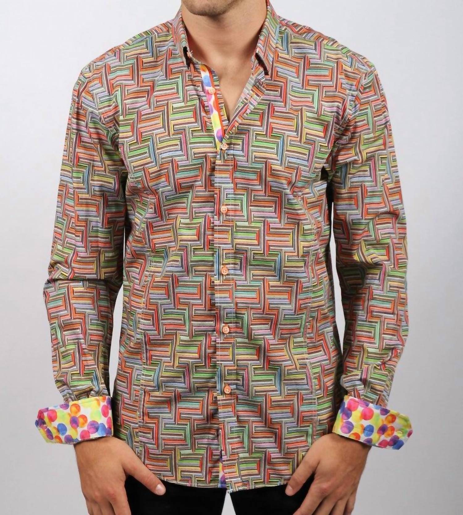 Eight X - Pattern Button Down Print Shirt