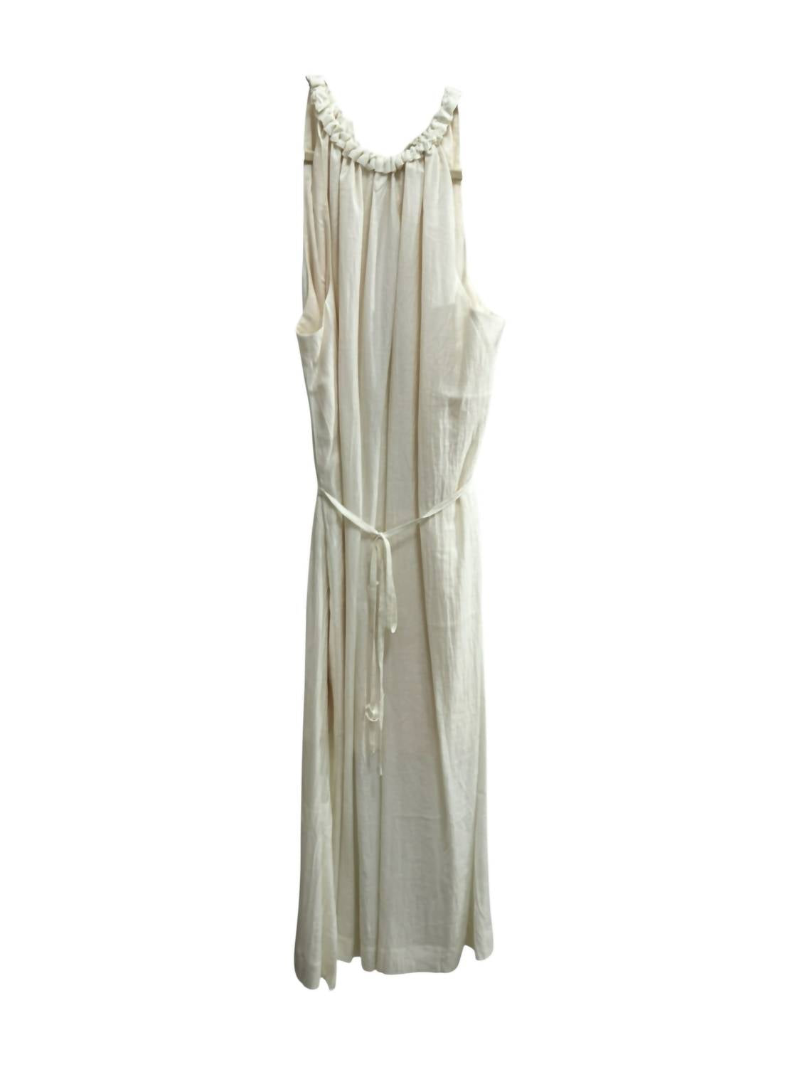 Pinch - Women's Sleeveless Satin Dress With Tie