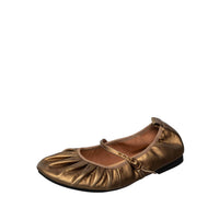 Antelope - Women's Mila Ruched Detail Strap Leather Mary Jane Flats