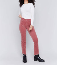Charlie B - Asymmetrical Hem Corduroy Pants