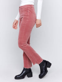 Charlie B - Asymmetrical Hem Corduroy Pants