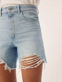 Dl1961 - Women'S - Emilie Ripped High Waist Fray Hem Denim Shorts
