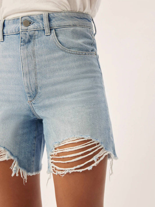 Dl1961 - Women'S - Emilie Ripped High Waist Fray Hem Denim Shorts