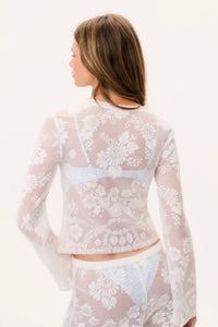 Loveshackfancy - Stacellea Sheer Lace Top