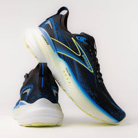 BROOKS Men's Glycerin Gts 22 Running Shoes in black cobalt neo yellow - men's shoe - view 4