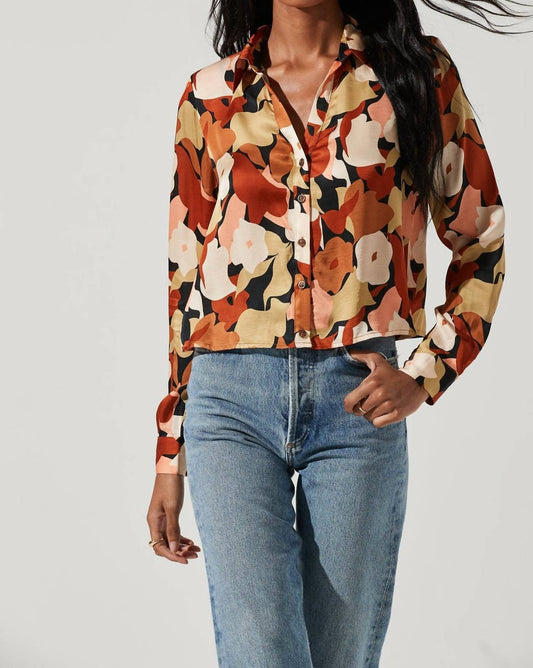 Yesenia Abstract Print Long sleeve Top