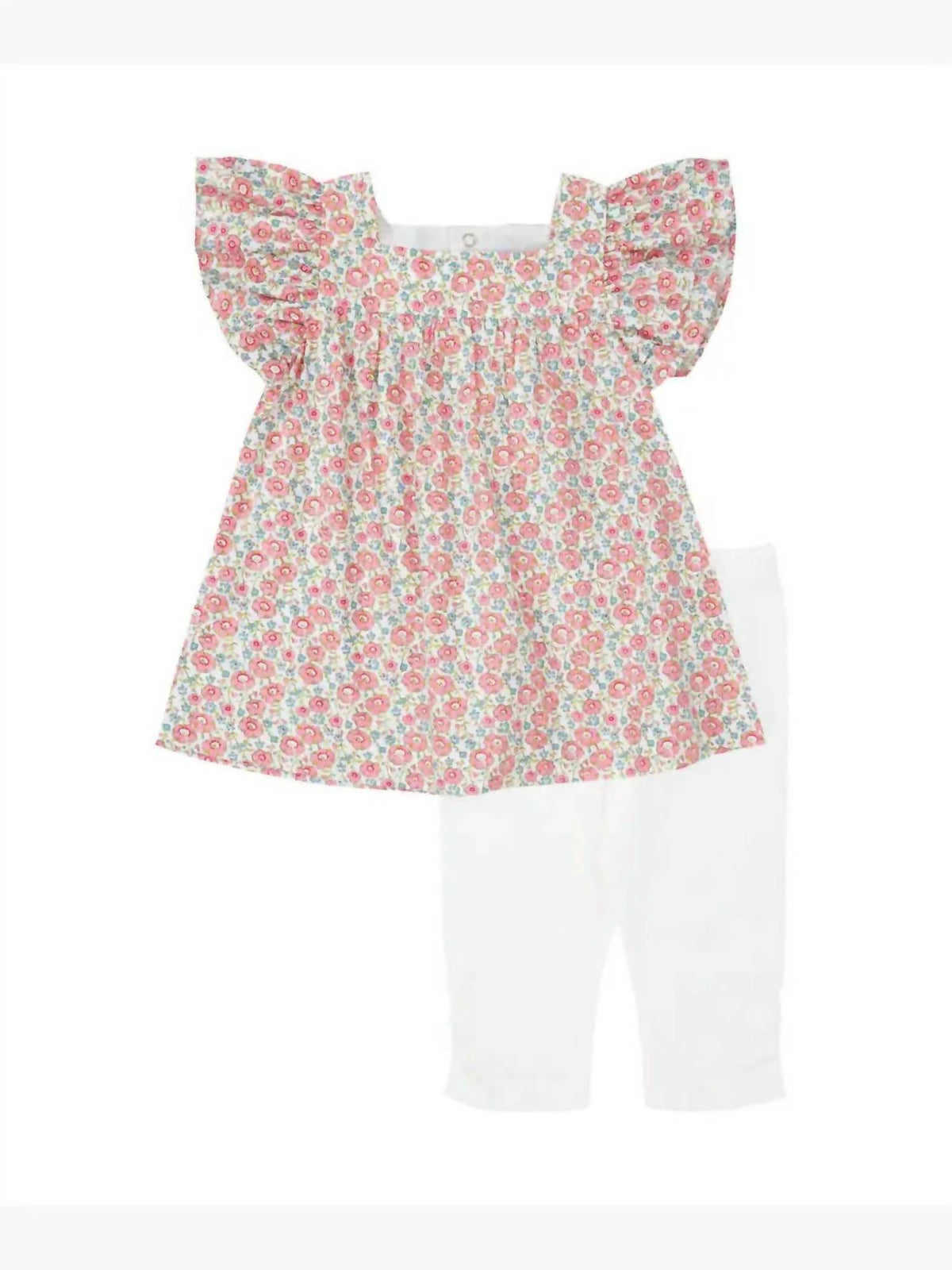 Petit Confection - Toddler's Floral Flutter Sleeve Set