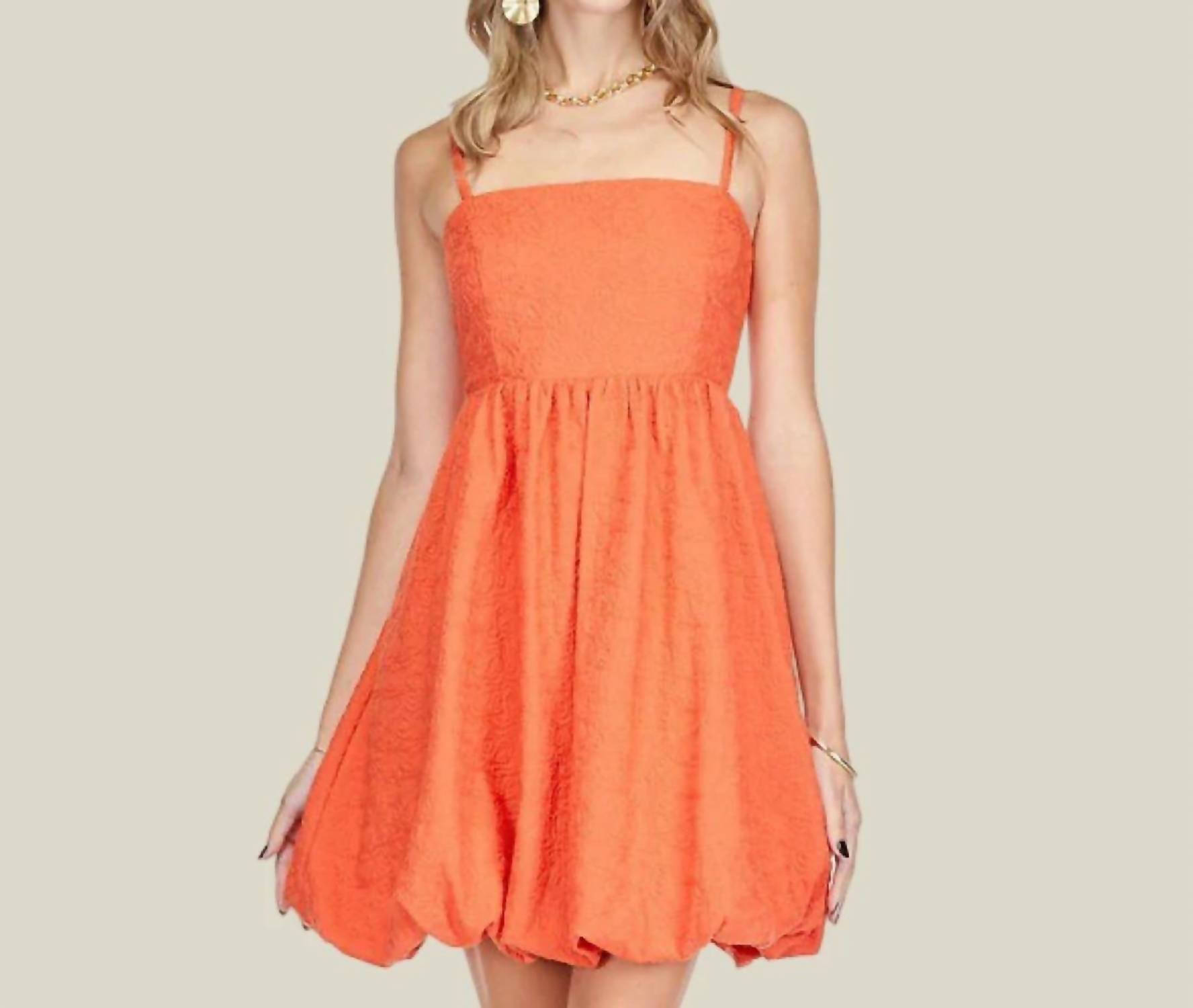 Joy Joy - Embossed Balloon Hem Sundress